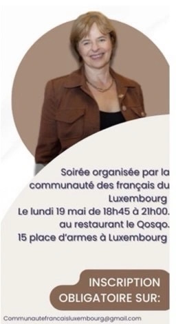 Conférence au Luxembourg avec Mme la Sénatrice  Véronique Guillotin​, inscription gratuite mais obligatoire 
