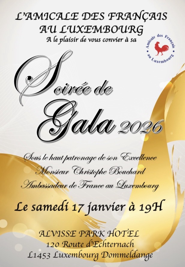 L’Amicale des Français au Luxembourg organise sa grande Soirée de Gala 2026