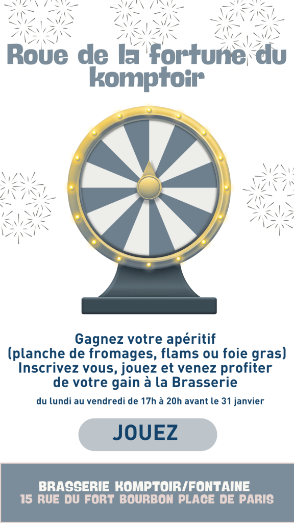 Jouez et Gagnez avec la brasserie KOMPTOIR