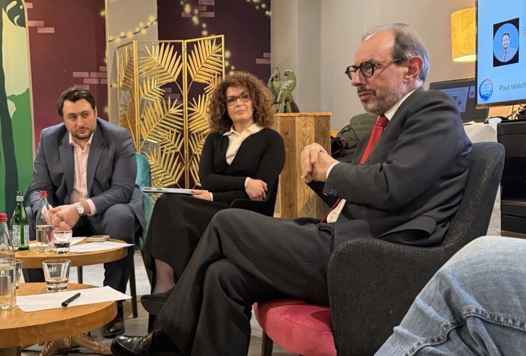 « Une française - un portrait » Sonia Brahmi (avec Maxime Martinez) paneliste lors de la venue de Mr Christophe BOUCHARD - Ambassadeur de France à Luxembourg