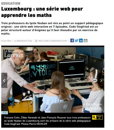 web série luxembourg code siegfried lycée Vauban
