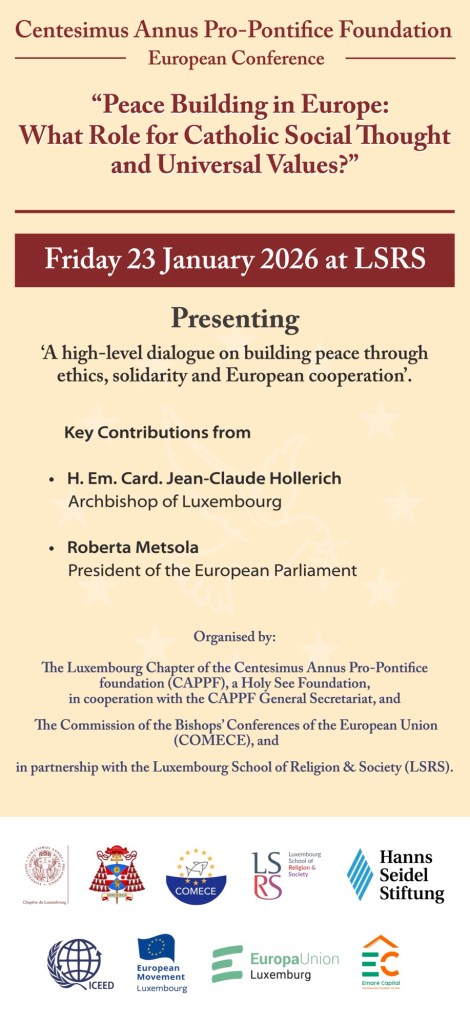 Conférence européenne – La Construction de la Paix en Europe