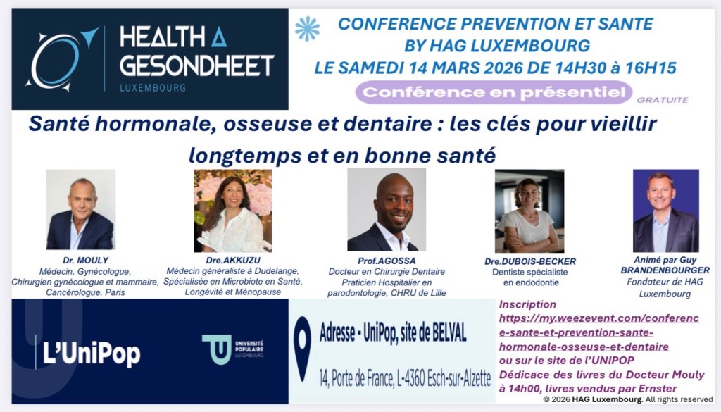 Conférence santé et prévention à Belval : hormones, os et santé bucco-dentaire au cœur du bien vieillir