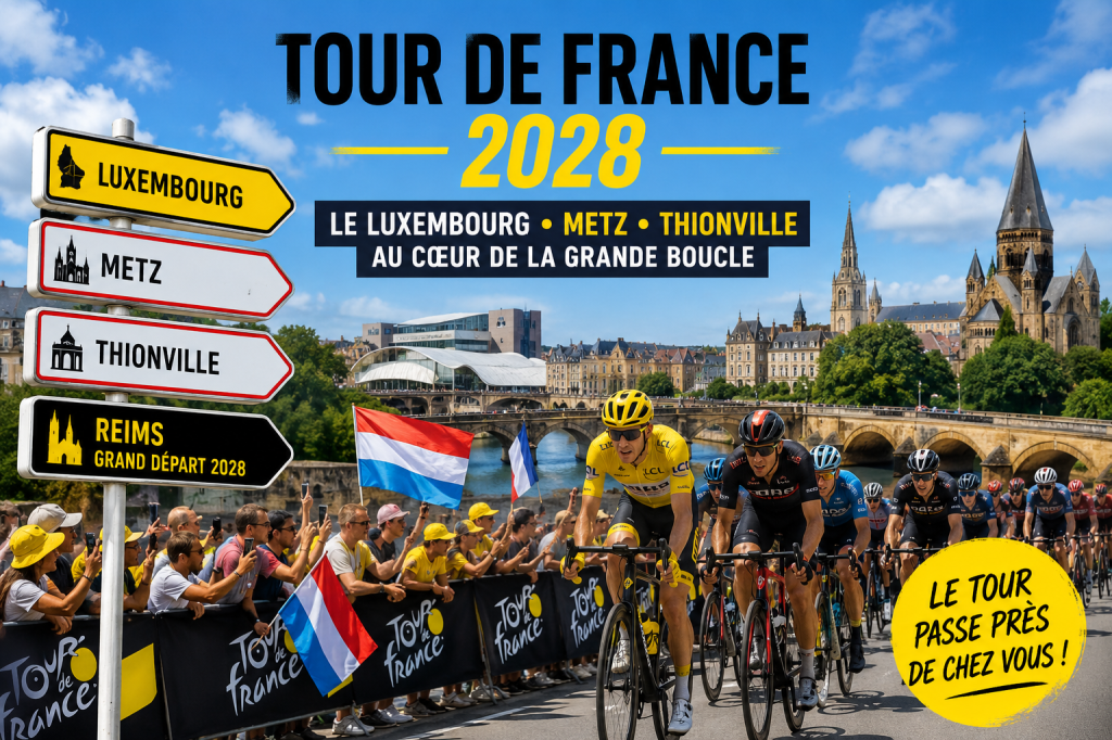 Tour de France 2028 : Reims, Metz, Thionville, la Grande Région et un passage au Luxembourg 