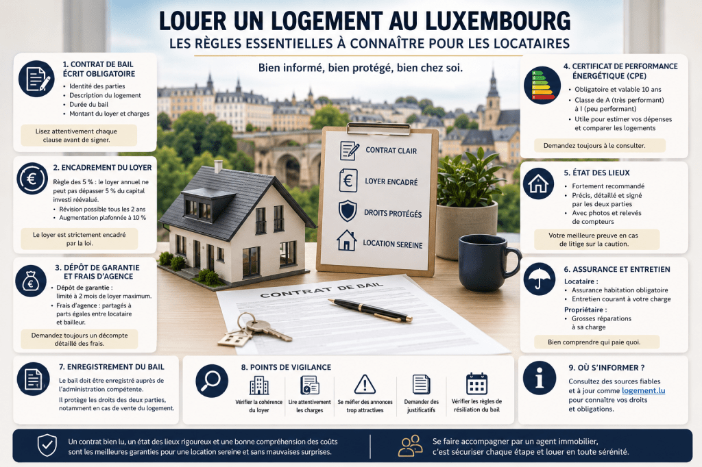 Règles pour louer un logement au Luxembourg